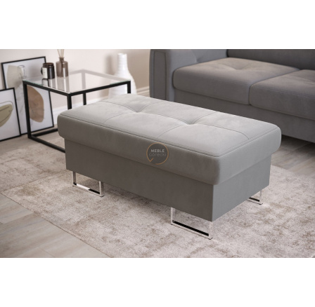 PUFA ZE SCHOWKIEM 100x55 CM GALAXY - Odcienie szarości