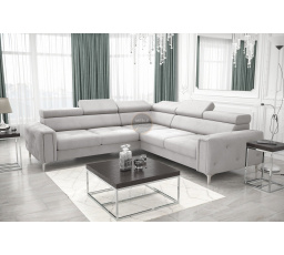 NAROŻNIK ORION I Z FUNKCJĄ SPANIA 255×255 CM - Odcienie szarości , prawa