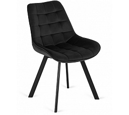 Krzesło RICK Czarne Welurowe
