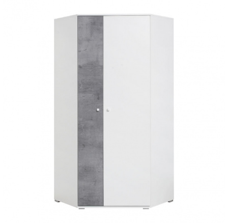 SIGMA szekrény - SI2, Fehér Lux + Beton