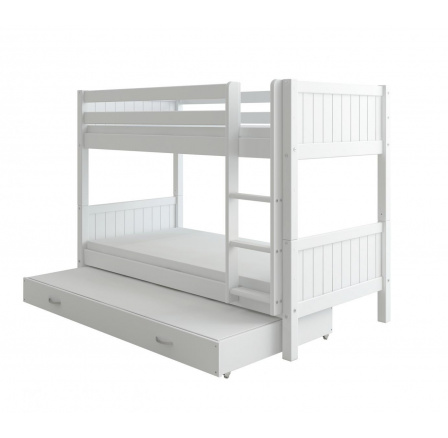 Patrová postel s přistýlkou Romantic 459 bílá
