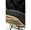 WHISPER Fotel, Fekete/Természetes