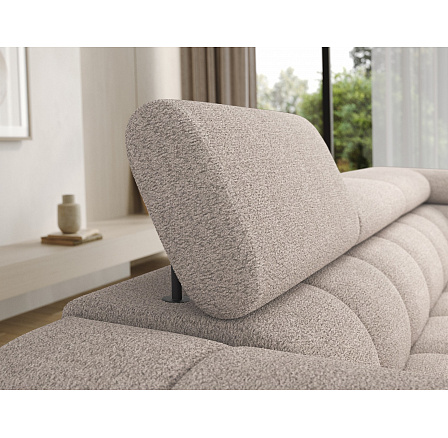 Carmenn corner sofa with sleeping function, storage compartment and adjustable headrests, beige bouclé, right-hand side Royal 18 205x126 Right 1 Carmenn corner sofa with sleeping function, storage compartment and adjustable headrests, beige bouclé, right-hand side Royal 18 205x126 Right 1