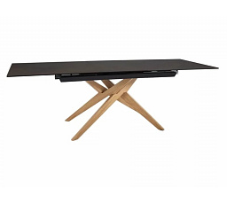 LORETO CERAMIC étkezőasztal, Ossido Bruno/Tölgy