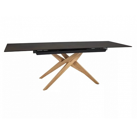 LORETO CERAMIC étkezőasztal, Ossido Bruno/Tölgy