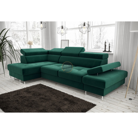 NAROŻNIK GALAXY MINI 170x280 - Odcienie zieleni , lewa