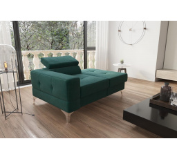SOFA JEDNOOSOBOWA TOSCANIA I SZEZLONG 135 CM - Odcienie zieleni , Szezlong po prawej - prawa strona