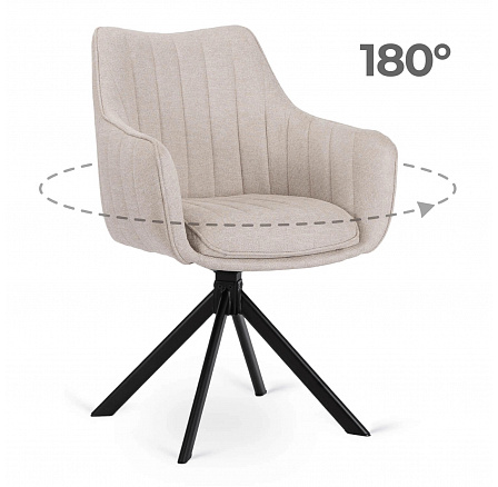 Krzesło Obrotowe MUMBAI Kremowe