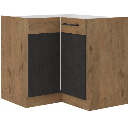 Dolní rohová skřínka VEGAS - 90 x 90 ND 2F BB, Dub Lancelot / Matera