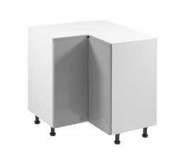 Konyhai alsó szekrény - ASPEN D90N, fehér fényes/szürke