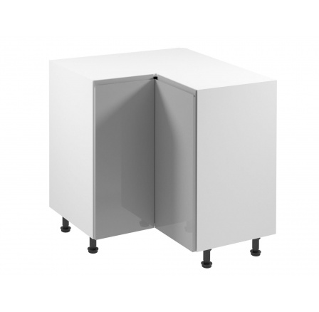 Konyhai alsó szekrény - ASPEN D90N, fehér fényes/szürke