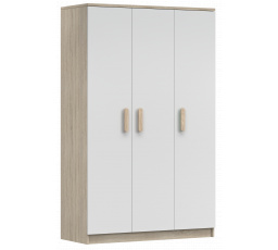 3D SMYK III Gardróbszekrény - 19, Sonoma Tölgy/Fehér/Sonoma