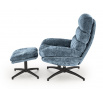 DARIO fotel lábtartóval, kék