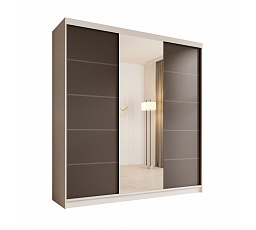 SONIC 200 ruhásszekrény, Fehér/Fekete