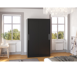 COLLIN 120 tolóajtós szekrény Fekete+Fekete