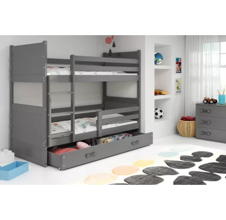 RICO PIĘTROWE RAMA GRAFIT WYPEŁNIENIA GRAFIT SZUFLADA GRAFIT 90 X 200 KPL