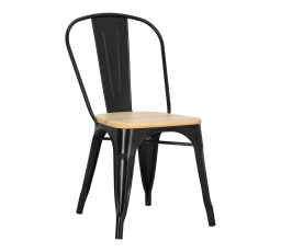 Paris Wood szék fekete természetes fenyő