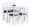 Jídelní set s 4 židlemi, 120x75x75cm, masiv AUT-4000 WT