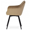 Jídelní židle, béžová, sametová látka, DCH-425 CAP4