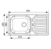 Vestavný dřez - ES 760x760