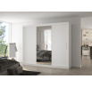 Tolóajtós szekrény tükörrel DENIS 250 Fehér+Fehér