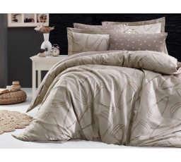 Saténový povlak na polštář Rovena mocca 40x40