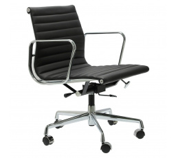 Irodai szék CH1171T fekete bőr, króm