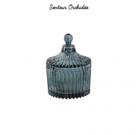 Zöld bohém üveg gyertya