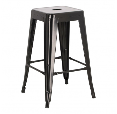 Paris bárszék 66 cm fekete, Tolix inspirációval