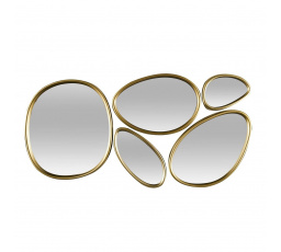 5 darabos Organic Shape tükörkészlet arany