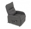 Polohovací křeslo, elektrické kabelové ovládání, šedá, látka, TV-5482 GREY2