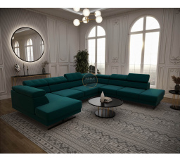 NAROŻNIK EMPORIO MAX II 300X350X180 - prawa , Odcienie turkusu