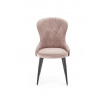 Étkezőszék K366 Velvet, Bézs Bluvel 40/Fekete