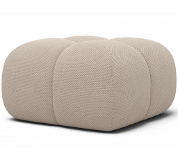 Kárpitozott puff Covio, bézs bársony Calmora 18 85x52