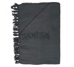 Waffle ágytakaró/pléd antracit 150x200cm