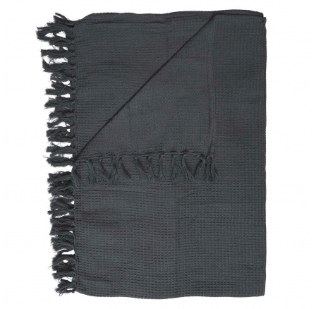 Waffle ágytakaró/pléd antracit 150x200cm