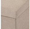 Taburet s úložným prostorem, béžová, látka, TAB-462 CRM2