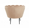 Velvet cappuccino fotel /fekete lábak/ LC-032-1
