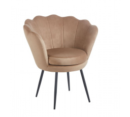 Velvet cappuccino fotel /fekete lábak/ FR1-FX