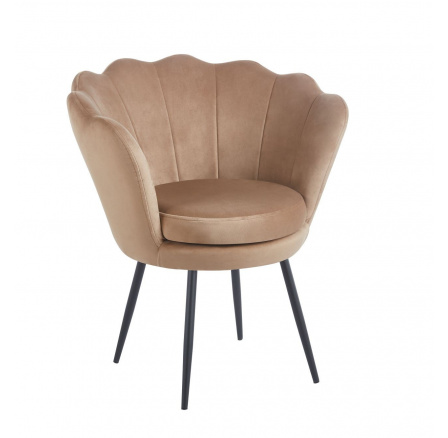 Velvet cappuccino fotel /fekete lábak/ FR1-FX