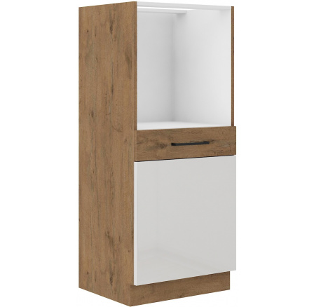 Kuchyňská skříň VEGAS - 60 DP-145 1F, Dub Lancelot / Bílý lesk