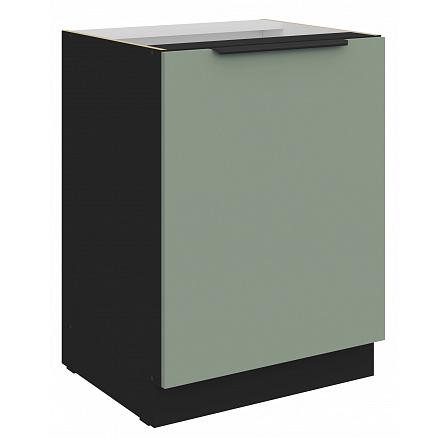 Dolní skříňka ARIA - 60 D 1F BB, Černá/Aquamarine