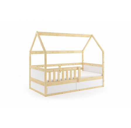 Dětská postel Domeček SMART 2 bez matrace, Přírodní
