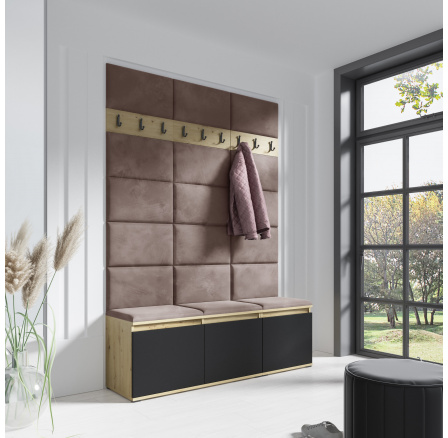 EMI 6 előszobafal, Trinity 06/Artisan + Fekete