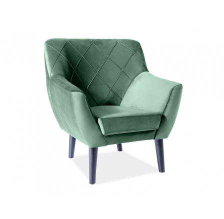 FOTEL KIER 1 VELVET ZIELONY BLUVEL 78 / BUK FOTEL KIER 1 VELVET ZIELONY BLUVEL 78 / BUK