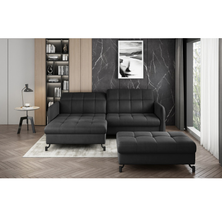 Narożnik Lorelle + Pouf Monolith 97 110x200 Left 1