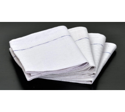 Vaflový ručník 50x100cm bílý s modrým pruhem