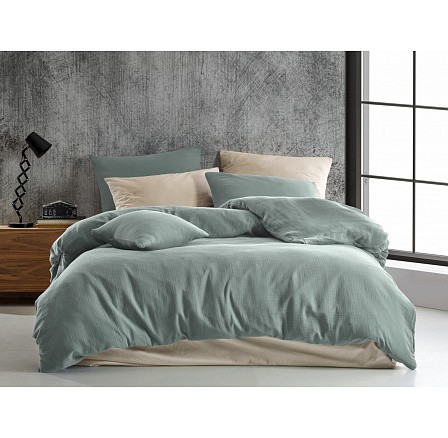 Francouzské mušelínové povlečení mint 240x220