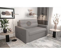 SOFA Z FUNCJĄ SPANIA ARTE I 140CM - SKÓRA NATURALNA - Skóra szara