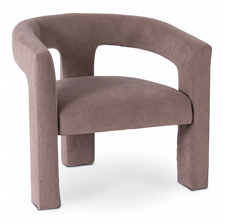 Fotel Wypoczynkowy LILLE Beżowy Welurowy